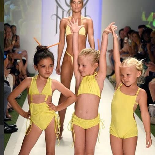 Disturbing images of kids as young as THREE posing in lingerie on runway in  competition to find child models - World News - Mirror Online