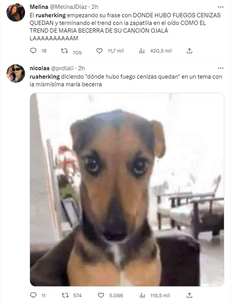 Rusherking lanzo una colaboración con María Becerra y estallaron los memes