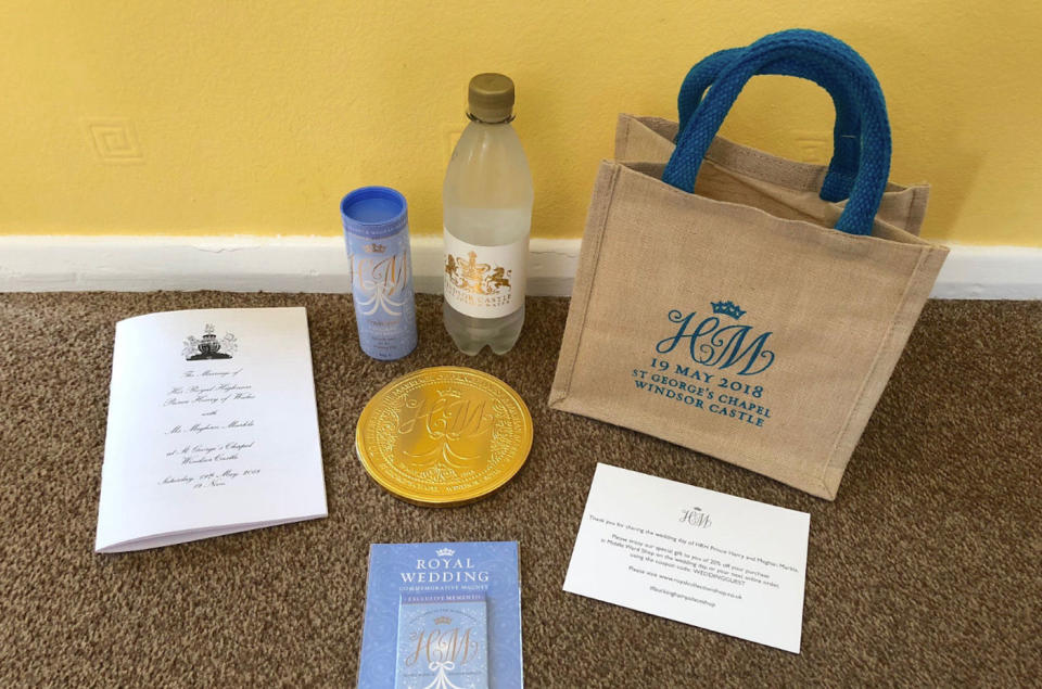 Royal wedding guests have been selling official gift bags on eBay for thousands of dollars. Photo: eBay