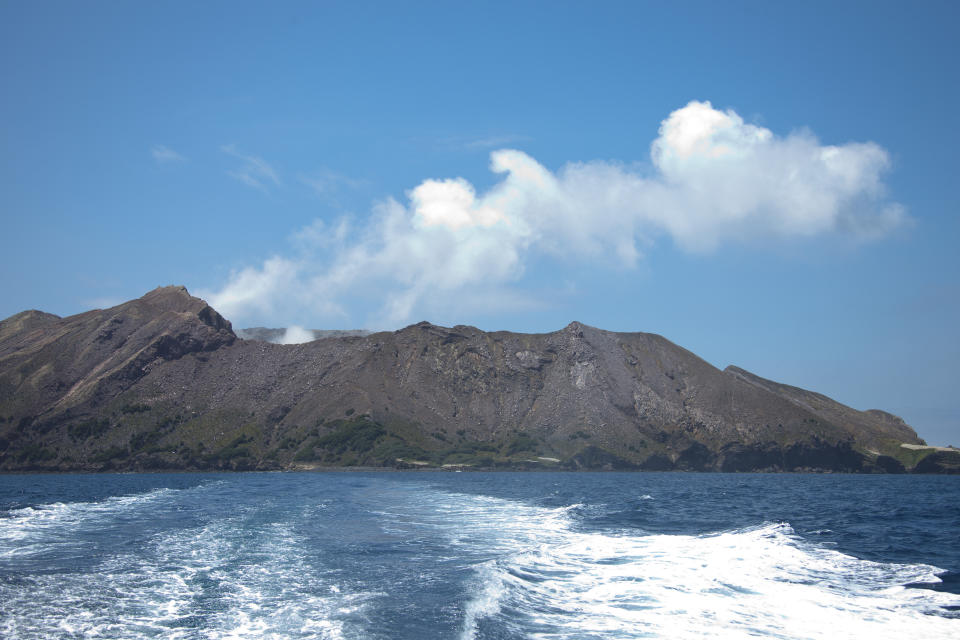 This photo, taken in 2010, shows White Island. It sits about 30 miles off the coast of New Zealand's North Island.&nbsp; (Photo: EyesWideOpen via Getty Images)