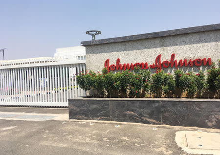 Johnson & Johnson manufacturing plant is pictured in Penjerla on the outskirts of Hyderabad, India April 16, 2019. REUTERS/Zeba Siddiqui