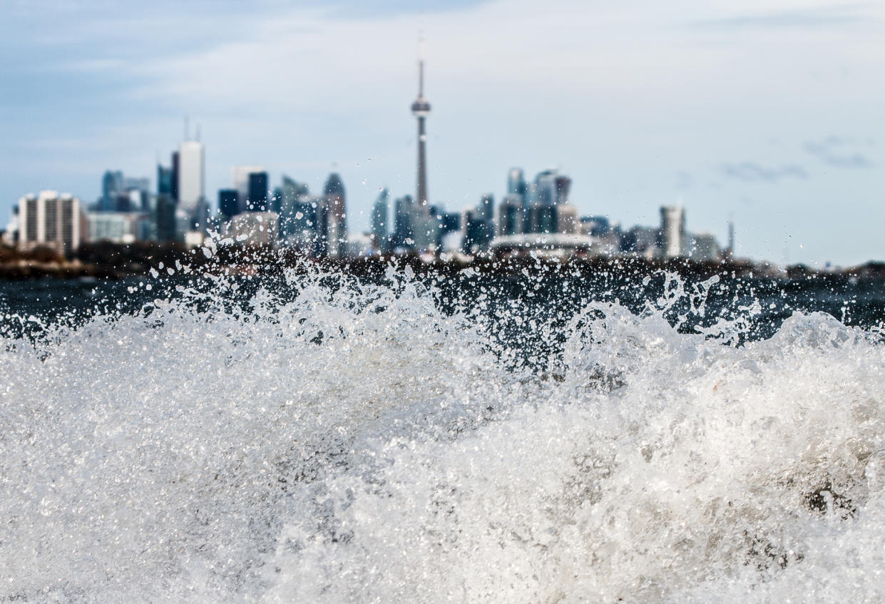 Lake Ontario waves in Toronto. (Getty Images)