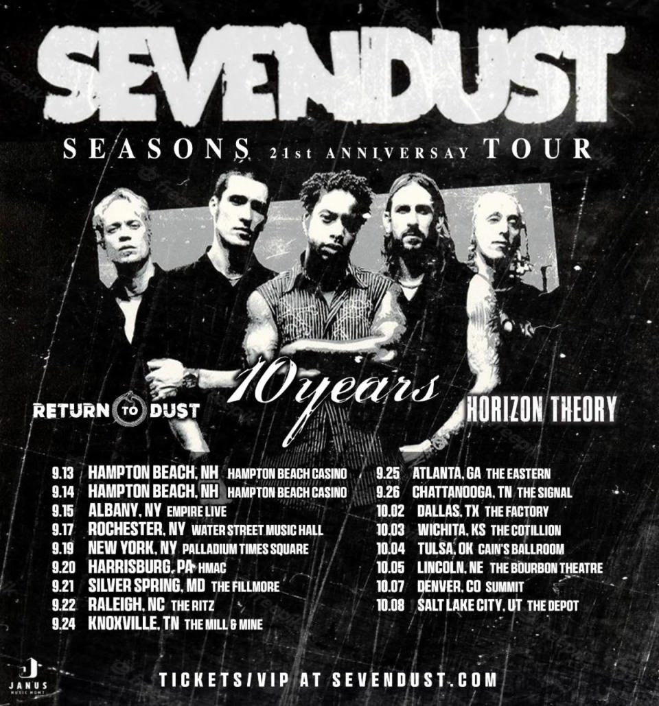 Sevendust 2024 tour poster 1