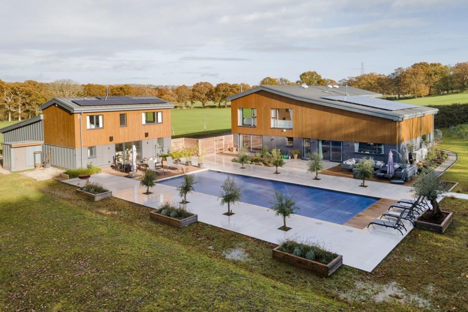 house with a swimming pool