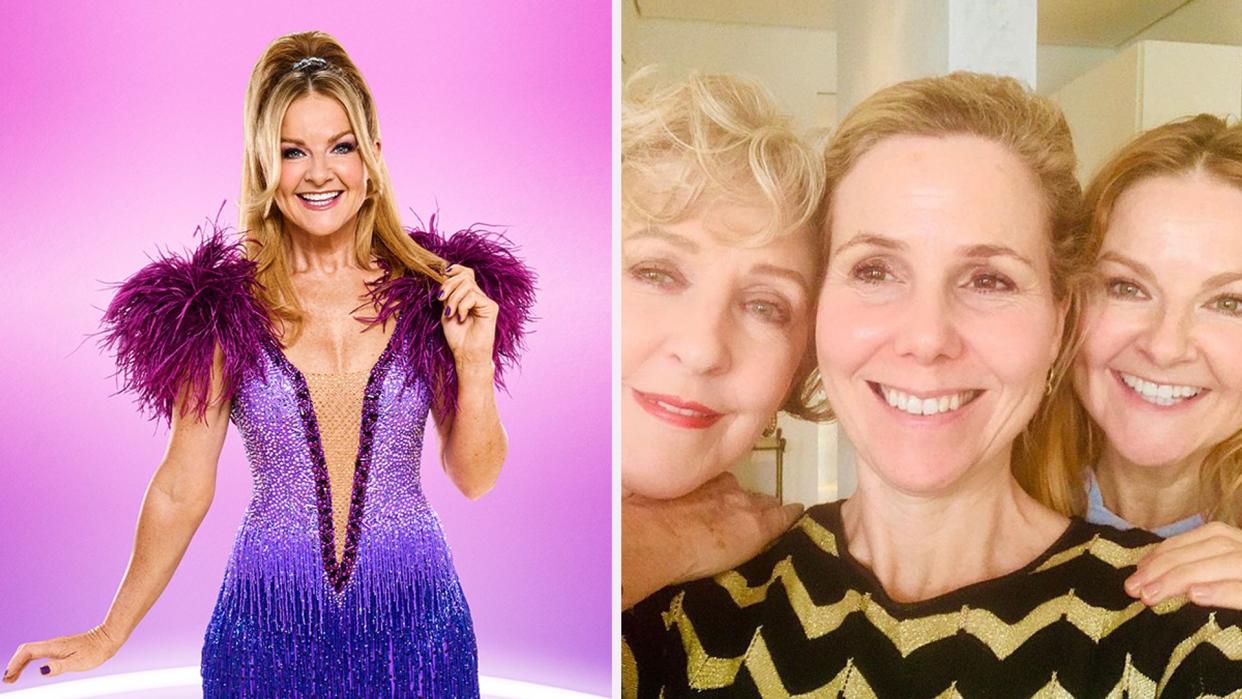 Sarah Hadland on Strictly, Sarah with Patricia Hodge and Sally Phillips