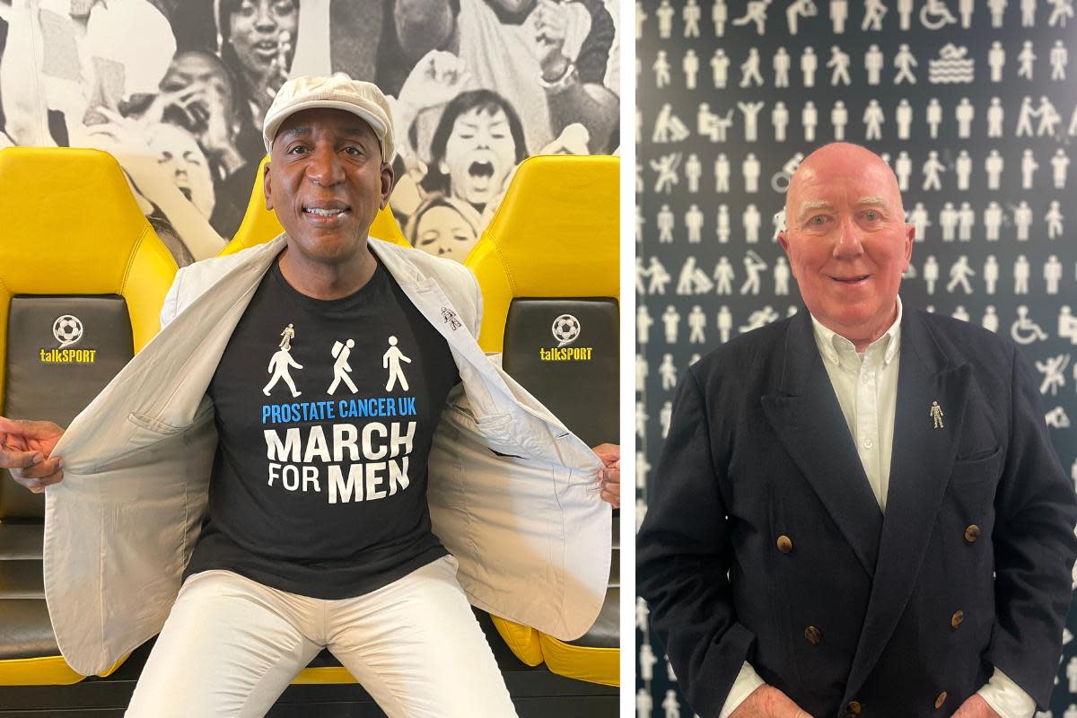 Batman actor Colin McFarlane and Bromley journalist Chris Davies will walk together to raise money for Prostate Cancer UK <i>(Image: Prostate Cancer UK)</i>