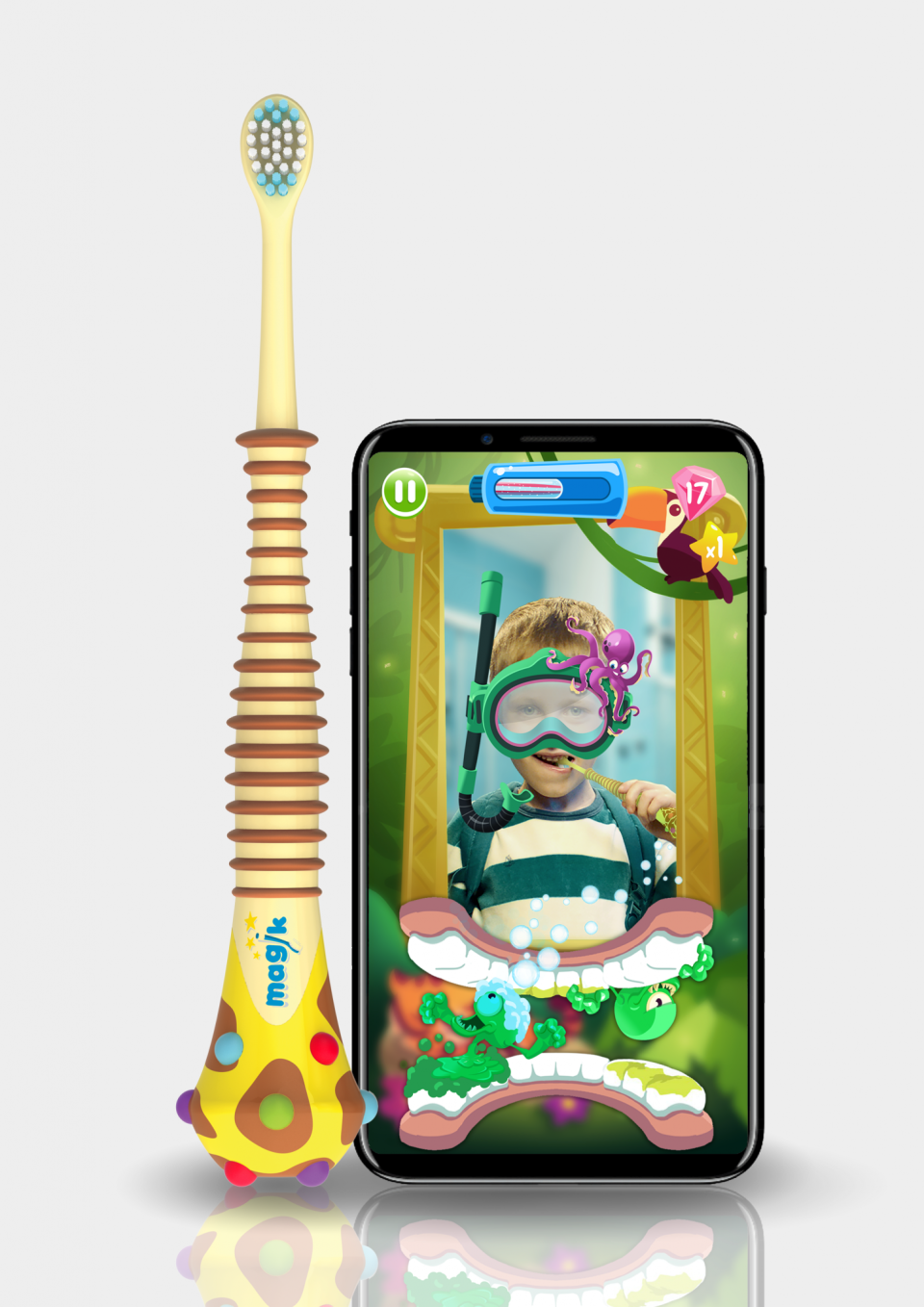 Kolibree's augmented reality Magik toothbrush was shown at CES 2018