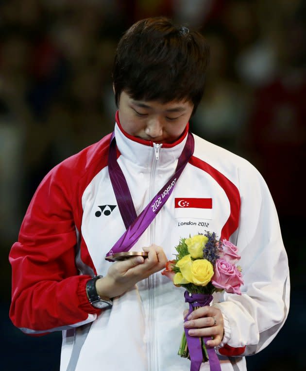 Feng's bronze medal will earn her S$250,000 under the MAP scheme. (Reuters photo)