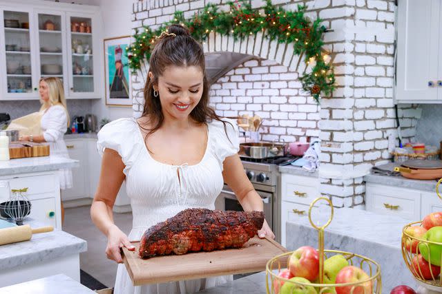 <p>Courtesy Food Network</p> Selena + Chef on the Food Network