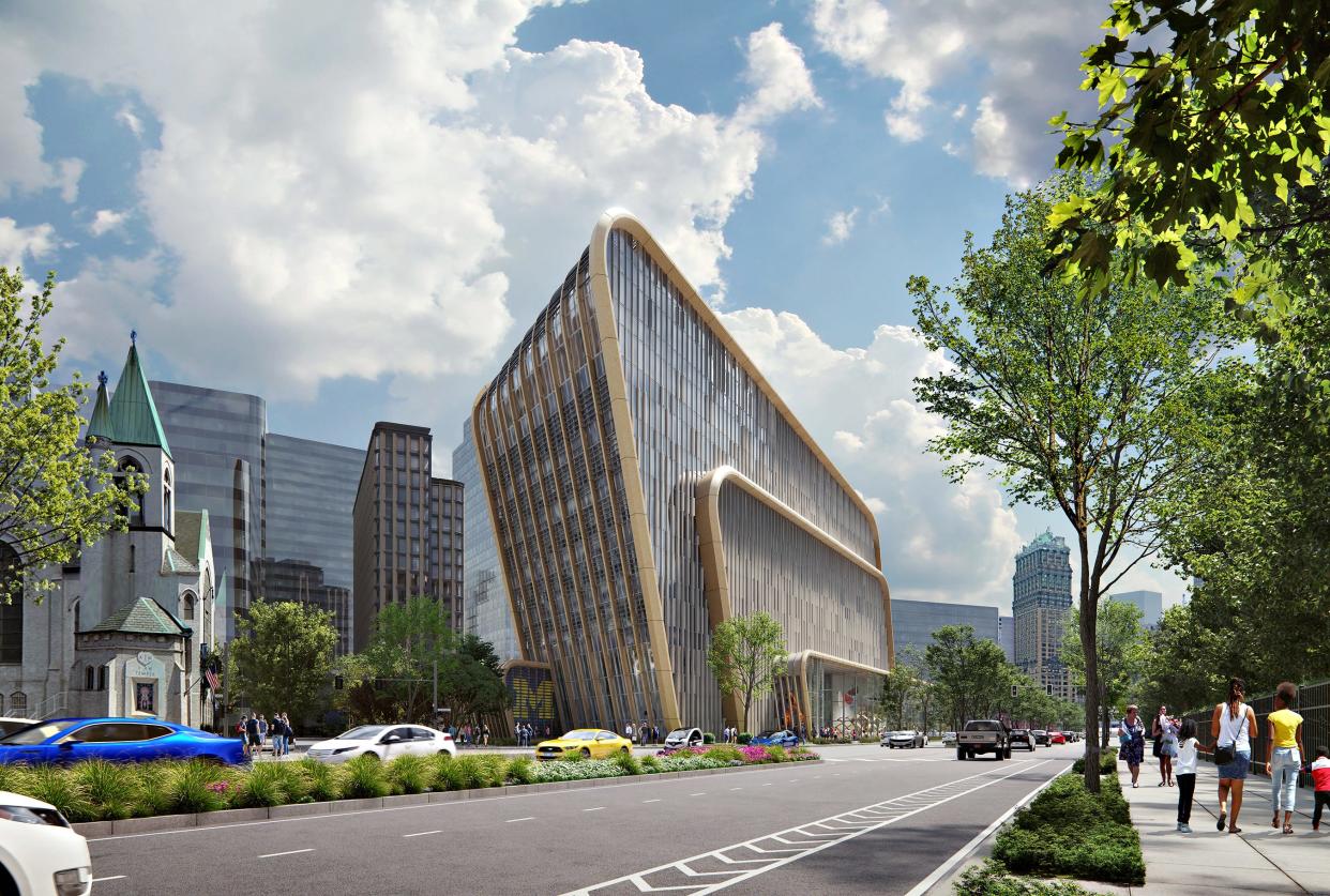 A rendering for the planned Detroit Center for Innovation.