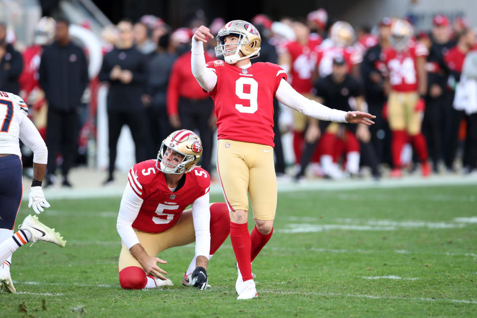 Robbie Gould #9 of the San Francisco 49ers