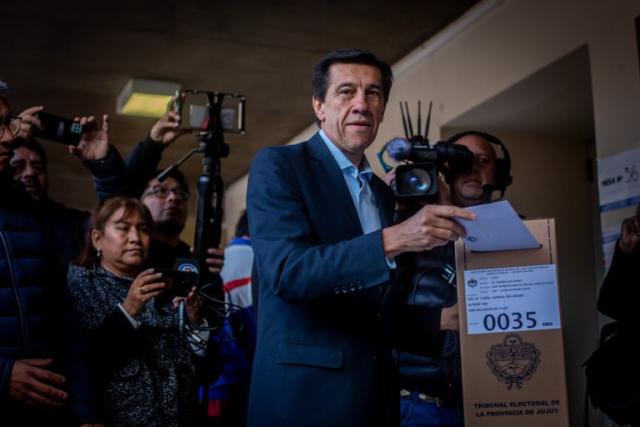 Elecciones en Jujuy. Votacion de Carlos Sadir candidato a gobernador