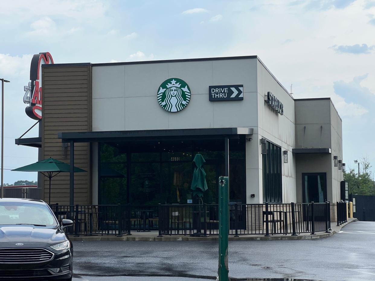 The Starbucks Anderson location on Interstate 85 and Clemson Boulevard two days after employees participated in a strike, June 12, 2022.