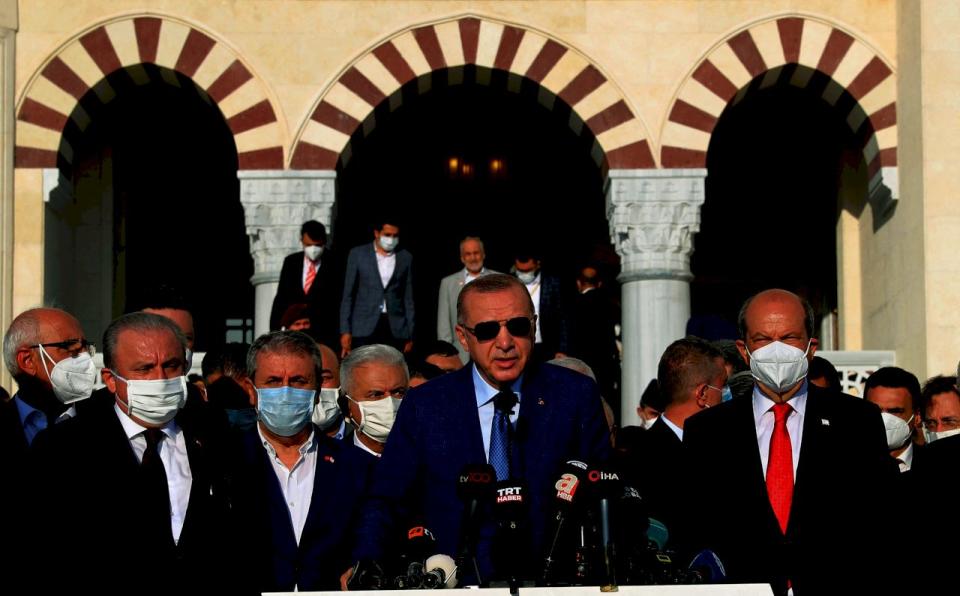 土耳其總統艾爾段(Recep Tayyip Erdogan)20日堅持以兩國方案來解決賽普勒斯問題。 (圖:土國總統府)