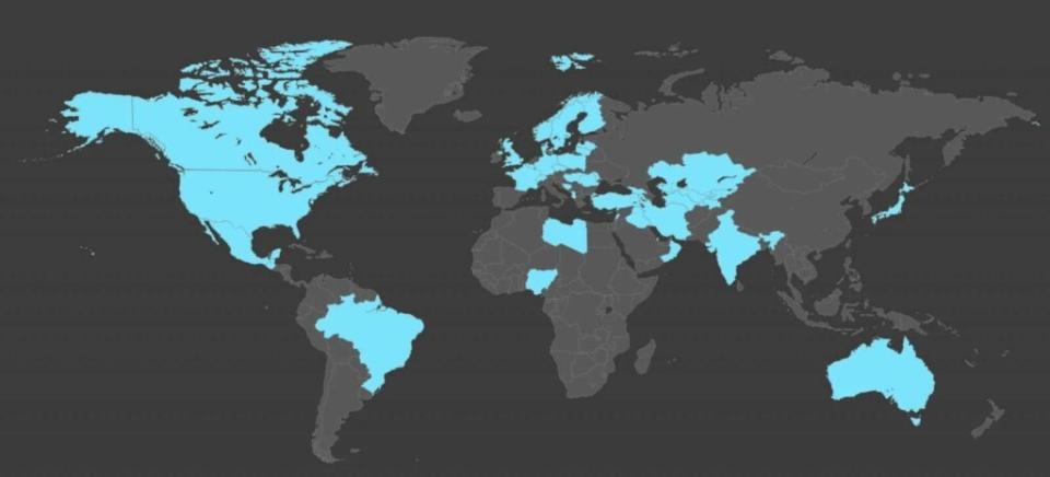 Les pays ciblés par la Russie depuis le début de l&rsquo;Invasion.