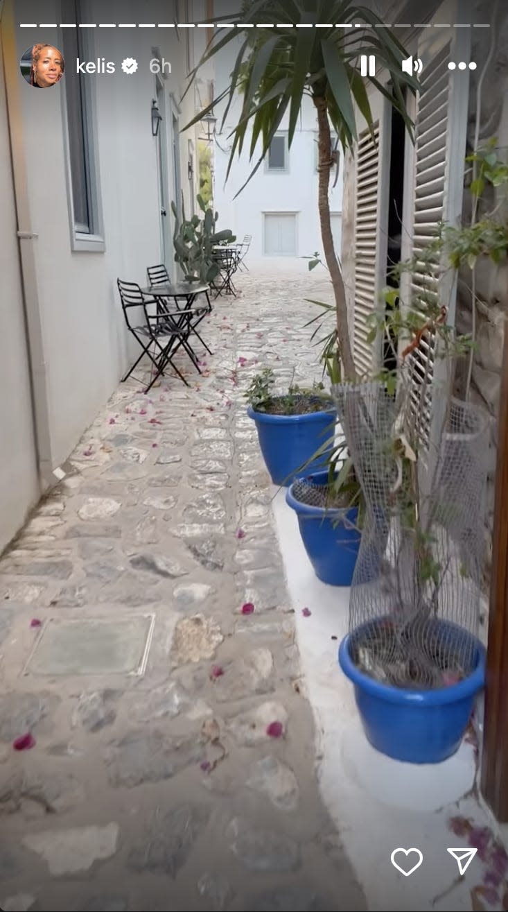 A narrow street in Greece