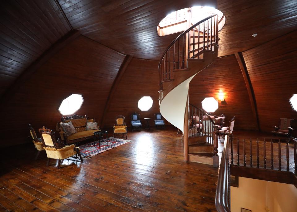 The fourth floor dance room in the Armour-Stiner (Octagon) House in Irvington, April 18, 2019. This unique home, a house museum on the National Register of Historic Places, is now open to visitors.