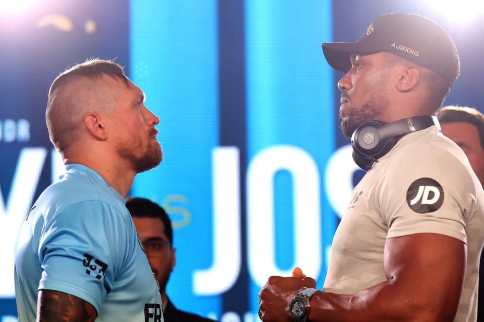 The stakes are huge as Oleksandr Usyk and Anthony Joshua fight once again in Saudi Arabia (Getty Images)