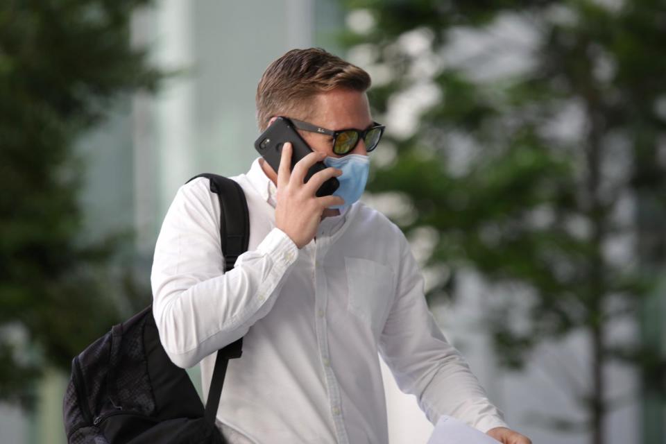 Joseph William Poynter walking into the State Courts on 2 June.(PHOTOS: Dhany Osman / Yahoo News Singapore)