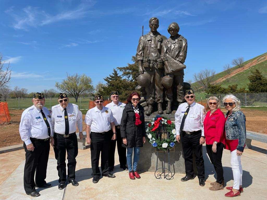 From left, DAV members John Skelton, Robert French, Jeremy Skelton, Gordon Lofgren, Shirley King, Joel Jimenez, Sonja Gandy and Connie Johnson. Major Francis Grice Chapter, National  Society Daughters of the American Revolution and the DAV Local Ch 41 all from Wichita Falls came together on March 29 to pay tribute to The National Vietnam War Veterans Day and they also honored all veterans past and present. Keynote speakers Sonja Gandy, Shirley King and Connie Johnson stated that all of our veterans are our heroes.