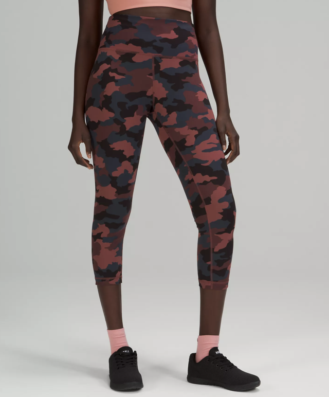 Lululemon Green/Black Running Pants Camo Leggings-4 – Queens