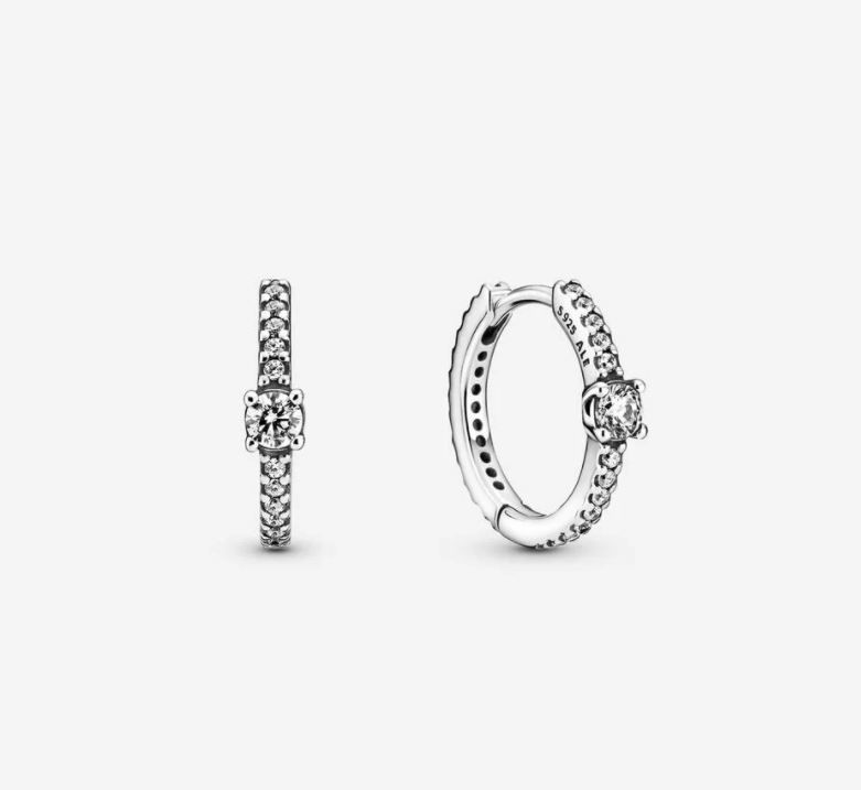 Sparkling Hoop Earrings. Image via Pandora.