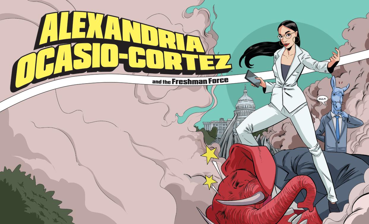 <em>Alexandria Ocasio-Cortez and the Freshman Force</em> cover (Photo: DDC/TIm Seeley and Josh Blaylock)