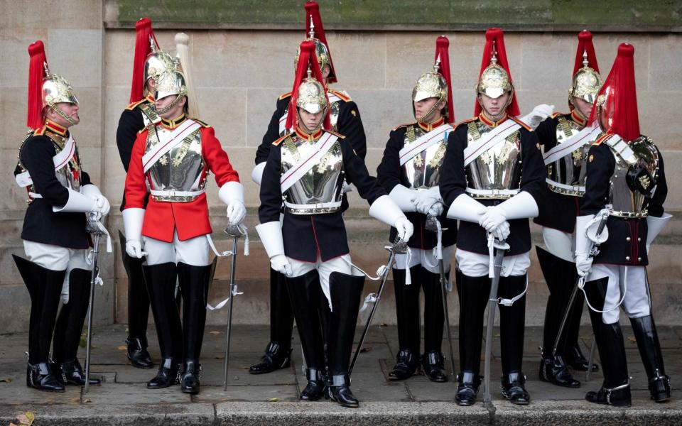 Members of the Blues and Royals, a Unit of the Household Cavalry - AFP