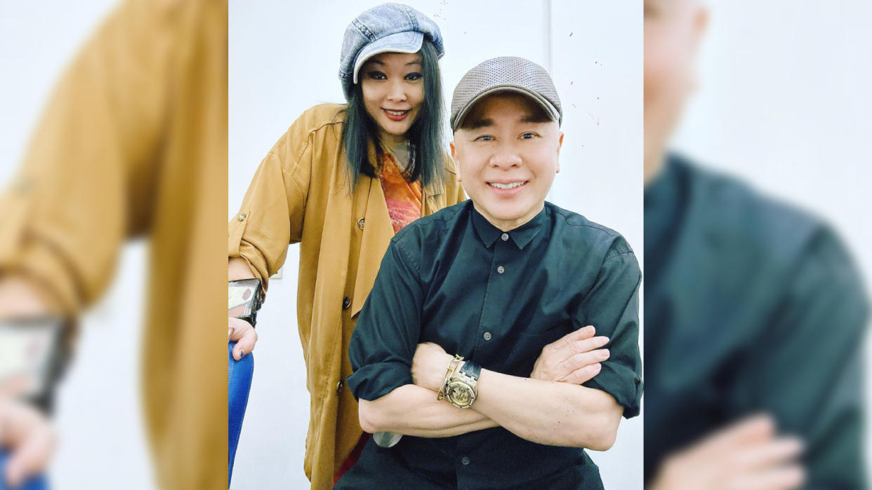 Mavis Hee with celebrity hairstylist David Gan. (Photo: Instagram/gandavid_davidgan)