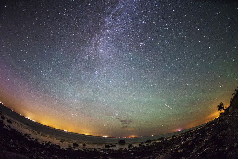 cielo lluvia estrellas fugaces