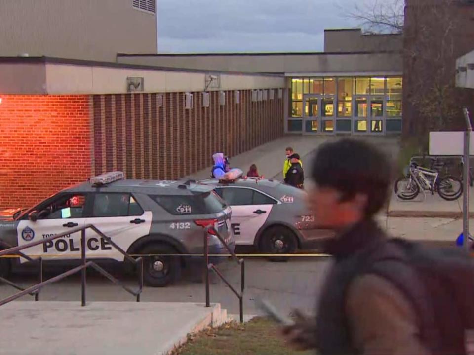 Toronto police say they've arrested three teenagers in relation to a stabbing at Birchmount Park Collegiate Institute on Nov. 14.  (CBC - image credit)