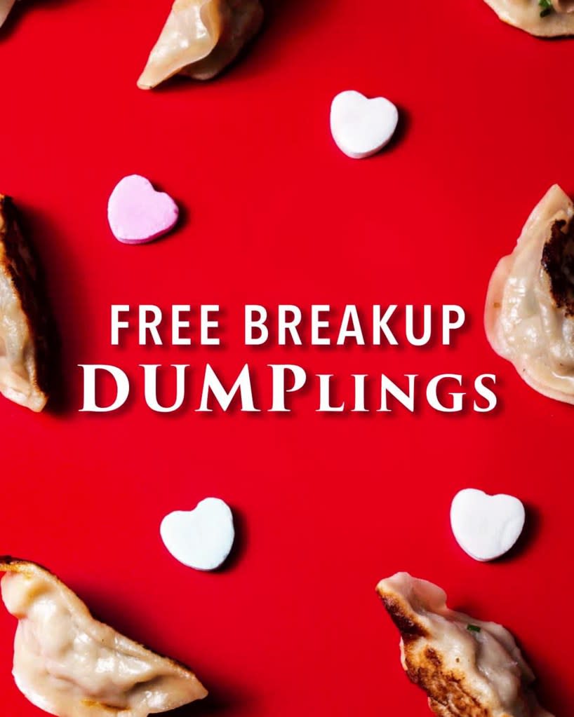 If you’ve been dumped, P.F. Chang’s wants to provide you with some love and comfort.