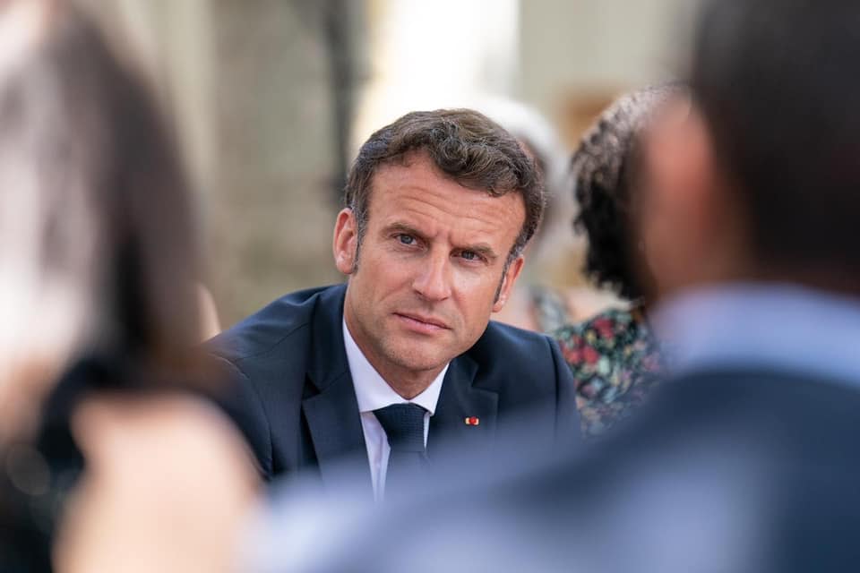 法國總統馬克宏（Emmanuel Macron）先前表示，隨著俄烏衝突的持續，北約成員國未來不排除派遣軍隊到烏克蘭的可能性。   圖：翻攝自愛麗舍臉書（資料照）