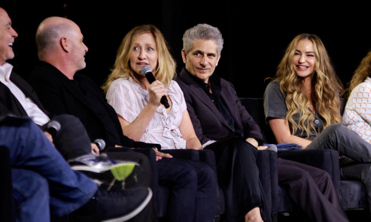 <span>Terence Winter, Matthew Weiner, Edie Falco, Michael Imperioli and Drea de Matteo.</span><span>Photograph: Jason Mendez/Getty Images for Tribeca Festival</span>