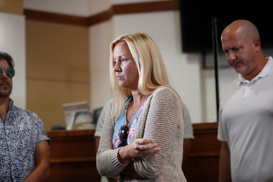 Gabby’s father Joe Petito and stepmother Tara Petito at a press conference in September (Getty Images)