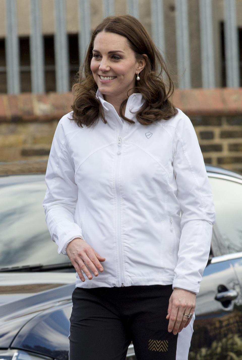 The Duchess of Cambridge put her engagement ring back on for a later appearance yesterday [Photo: Getty]