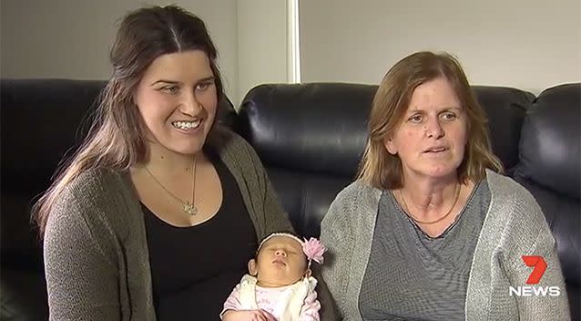 Mum Kelly says Scarlett's birth on her birthday was an unexpected surprise. Photo: 7 News