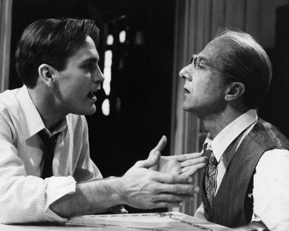 John Malkovich and Dustin Hoffman in the 1985 television movie "Death of a Salesman." (Photo: Bettmann via Getty Images)