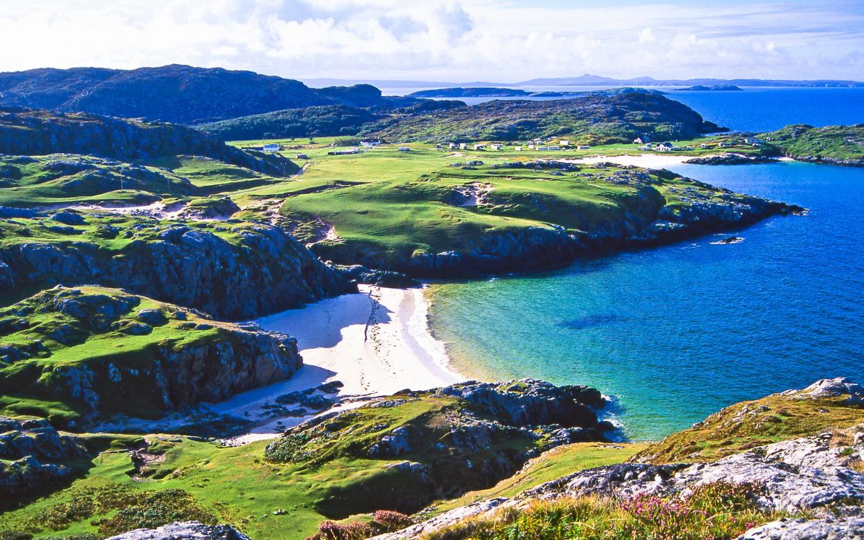 Achmelvich Bay near Lochinver in the Scottish Highlands