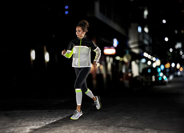 Run Visible Womens Running Tights Asphalt/Nightlife - Clothing