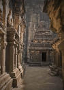 The 1,200-year-old Kailashnath Temple in Maharashtra, India, was carved top-down, with workers slowly unearthing the temple as they descended.