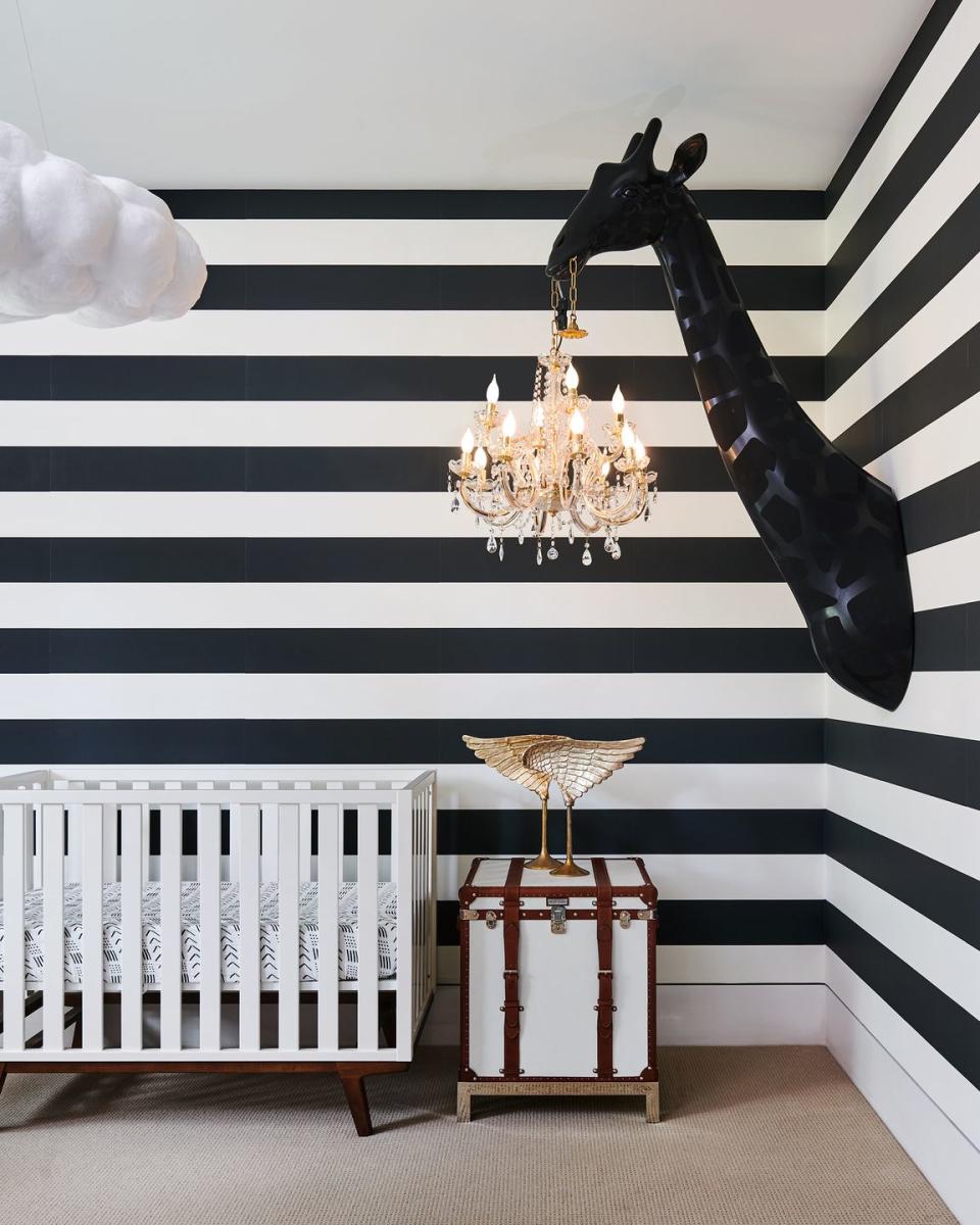 <p>"Stripes are going to come back in a big way. They’re the original high-contrast design element, whether used in wallpaper, textiles or paint and make an unmistakably bold statement unlike any other pattern." — <a href="http://carrielivingston.com/" rel="nofollow noopener" target="_blank" data-ylk="slk:Carrie Livingston" class="link "><strong><em>Carrie Livingston</em></strong></a><strong><em>, Interior Designer</em></strong></p>