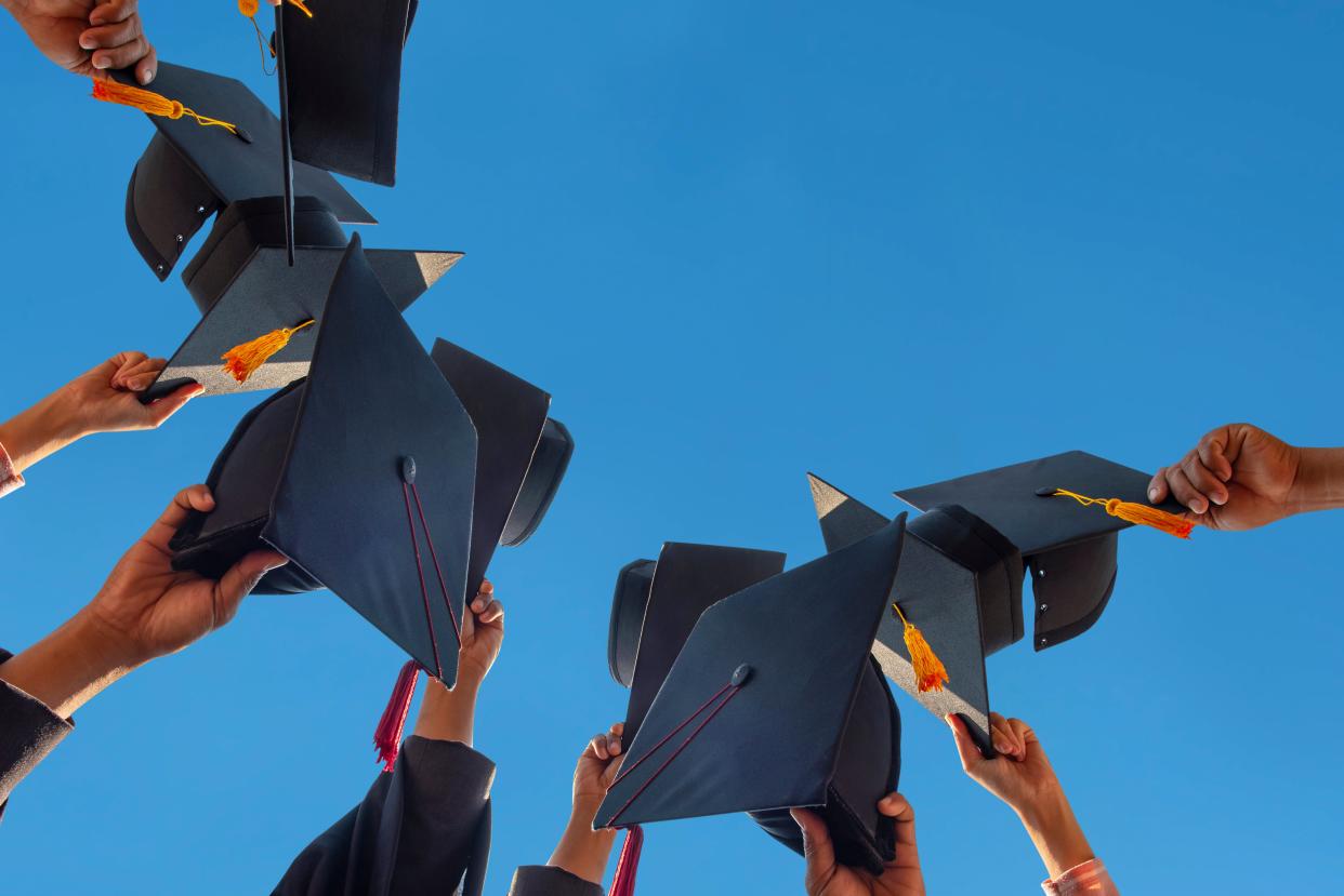 Sofia Rossi walked across the stage with a message for the school’s adminstrators.  (Getty Images/iStockphoto)