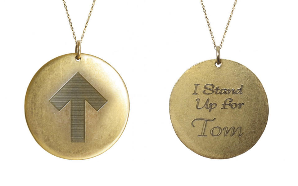 Golden Thread Stand Up Strong Personalized Pendant Necklace