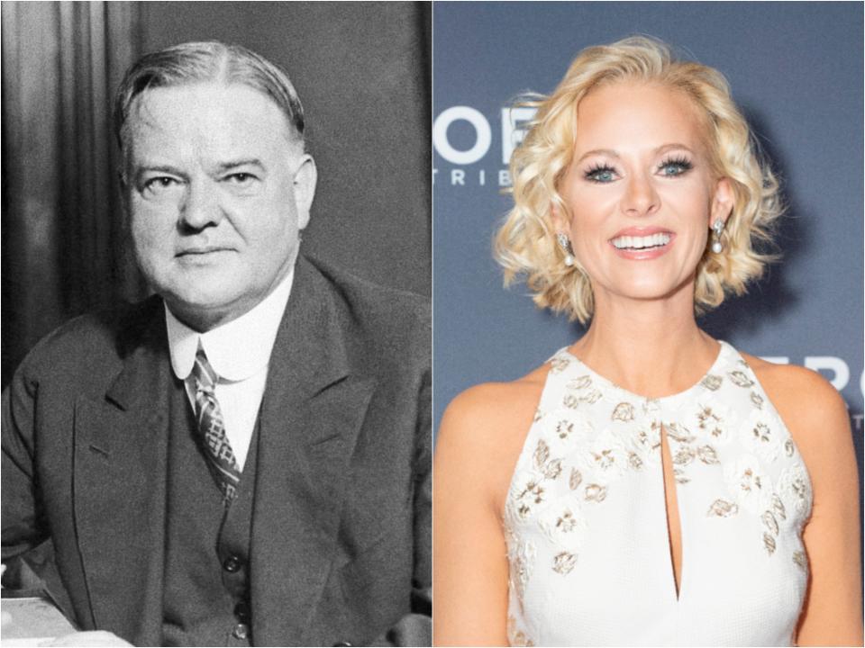 Black and white portrait of Herbert slightly smiling in a suit next to Margaret smiling in a white dress.