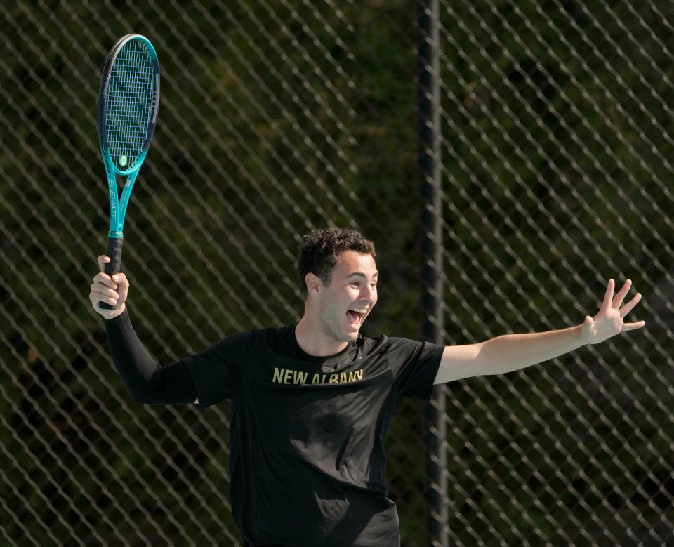 Ben Bilenko, de New Albany, está disfrutando de su temporada senior, que espera que termine con un cuarto viaje consecutivo al torneo estatal individual de dobles de la División I.