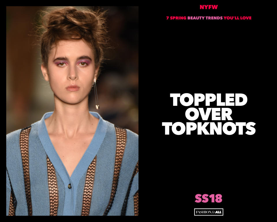 Toppled-over topknots