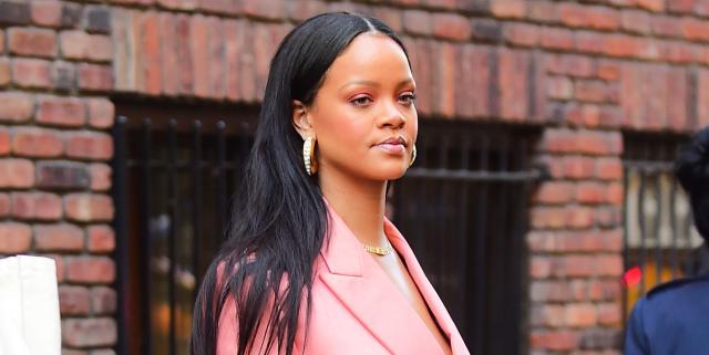 Rihanna Wore a Pink Pantsuit With a Matching Fanny Pack in New