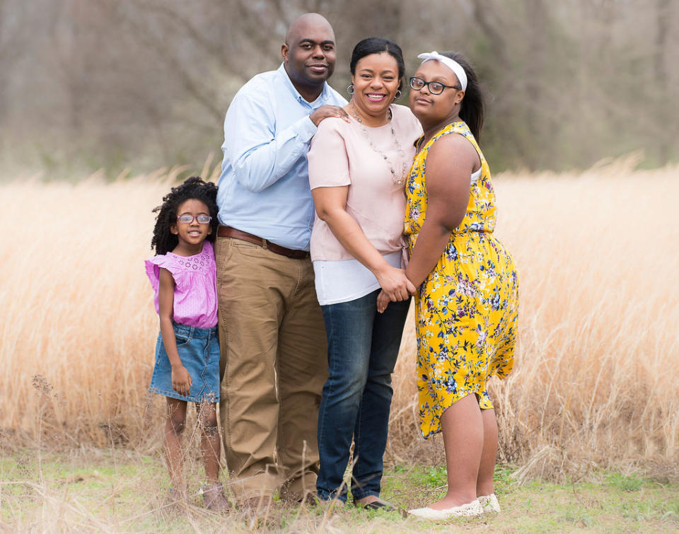 Keli Gooch with her family. Her oldest daughter has Down syndrome. (Monica Lopez-Hagen Photography)
