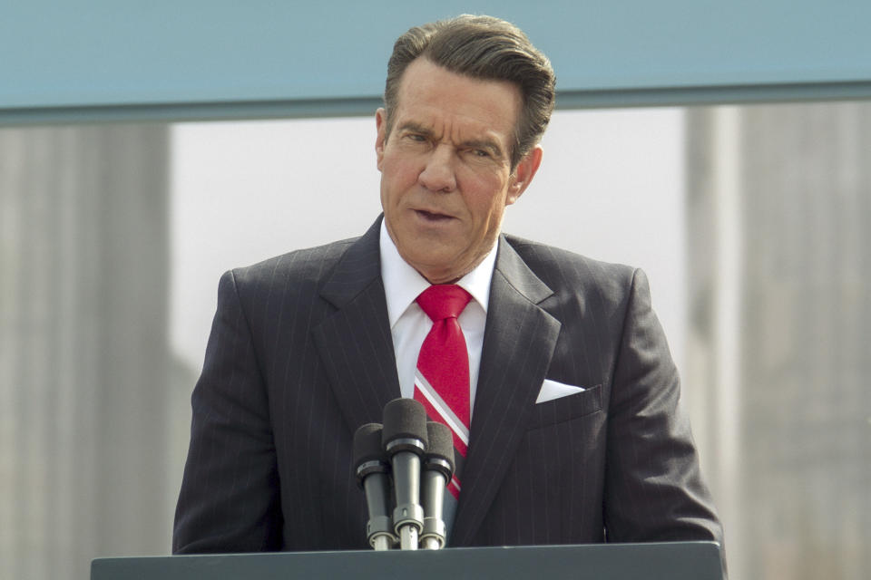 This image released by ShowBiz Direct shows Dennis Quaid in a scene from "Reagan." (ShowBiz Direct via AP)